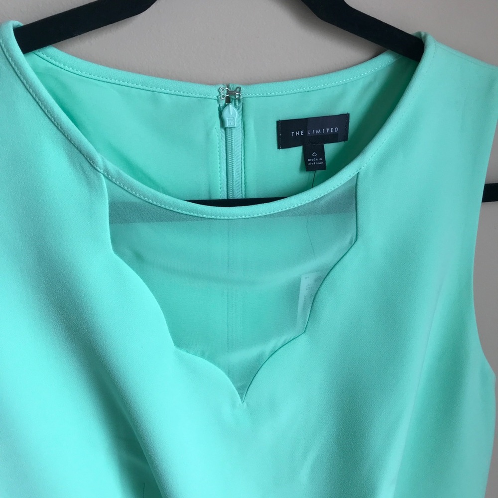 NWT The Limited Mint Scallop Dress - Picture 3 of 9